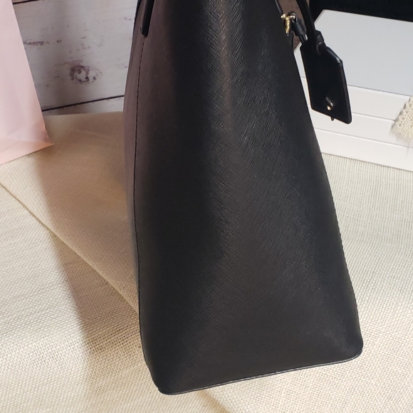 Kate Spade Black leather handbag/tote - Picture 12 of 15